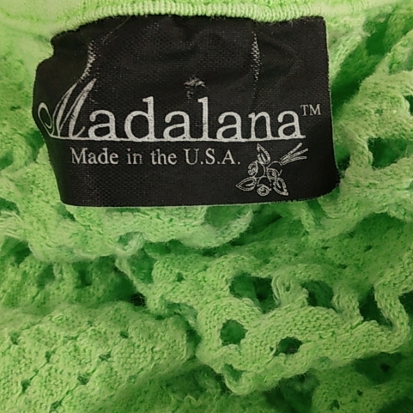 Ladies Madalana lime green Tank top, XL - Picture 2 of 4